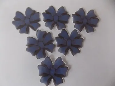 12 PRECUT Edible Purple Bows Wafer/rice Paper Cake/cupcake Toppers • £2.85