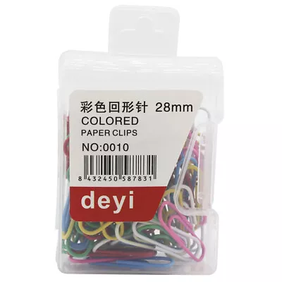 Coloured Paper Clips - Approx 80 Bright Stationery Office 28mm Paperwork School • £2.29