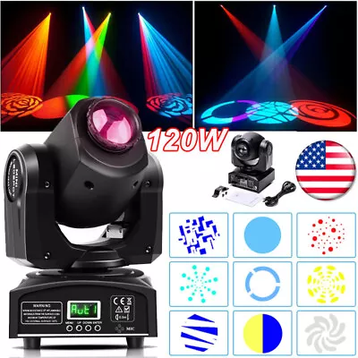 120W Moving Head Stage Light RGBW LED Beam 8GOBO Spot Light DMX DJ Disco Party • $72.19