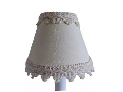 Country Macramé Ivory Chandelier Shade 5  Mini Lamp Sconce Shade Farmhouse • $5