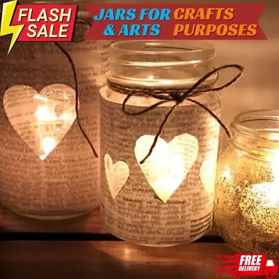 Mason Jars For ART & CRAFTS Purpose With Different Ideas Provided • £12.99