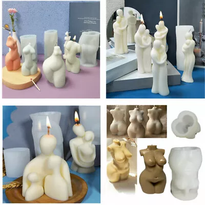 £8.56 • Buy Family Perfume Candle Moulds Silicone Human Body Candle Wax Making Soap Mold DIY