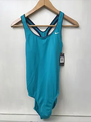 Nike NESS6316 Women's Swimsuit One Piece Teal Blue Size 6 NWT • $42.95