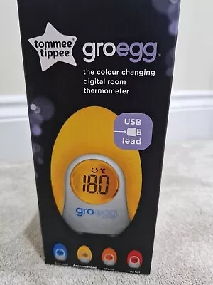 Tommee Tippee Gro Egg Colour Changing Room Thermometer Nightlight NEW & BOXED • £12.50