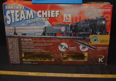 K-Line K-1116 Santa Fe Steam Chief Passenger Set O Scale - NEW • $325