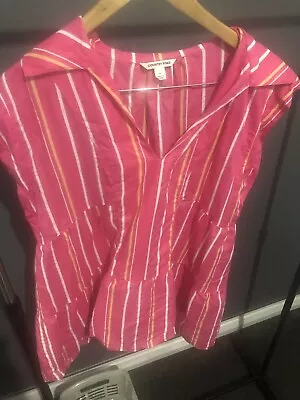 Country Road Blouse Short Sleeve Pink Size 16 • $7.18