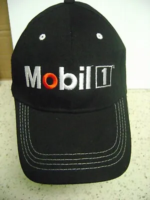Mobil 1 Logo Brand Black One Size Adjustable Hat Cap • $14.72