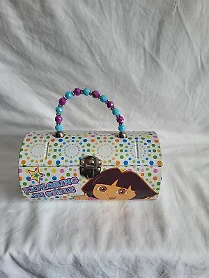 Dora The Explorer Metal Tin Handbag Purse Toy Exploring In Style Beaded Handle.  • $9.99