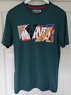 Marvel Avengers T-Shirt Green Size Men's Medium Logo Graphic Print - EUC  • £5