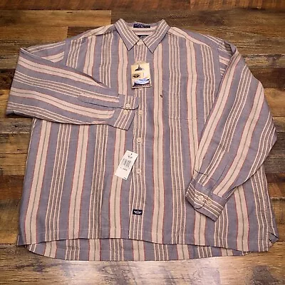 Vintage Dockers Shirt Mens Extra Large Button Up Linen HerringbonePocket USA New • $39.99