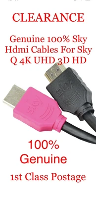 £6.99 • Buy SKY Q HD 4K 3D UHD HDMI CABLE (100% Genuine)Use High Speed Gaming🇬🇧