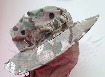 UK British Army Surplus Issue MTP Camo Bush Hat Brimmed Camouflage Boonie Cap • $12.30