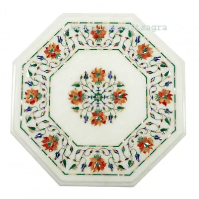£302.99 • Buy 15  Marble Table Top Semi Precious Stones Pietradura Inlay Work Handmade