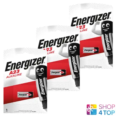 3 Energizer Alkaline A23 Batteries 12v Gp23 Ak23a L1028 Lr2 Exp 2021 1bl New • £3.86