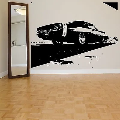 Sports Race Muscle Car Ford Mustang Wall Decal Art Decor Vinyl Sticker • $24.99