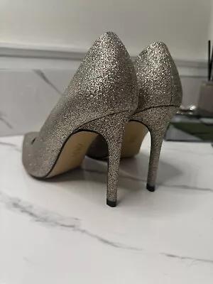 Zara Glitter Gold Silver Pumps Heels Shoes Size 2 • $36.99