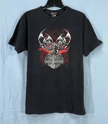 HARLEY DAVIDSON Oceanside CA LOUD & PROUD Chrome Screaming Eagle BLACK T-Shirt L • $20