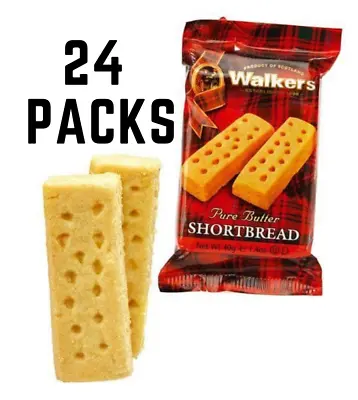 Walkers Shortbread Biscuits 24 X 40g.  Shortbread Fingers Biscuits. • £13.49