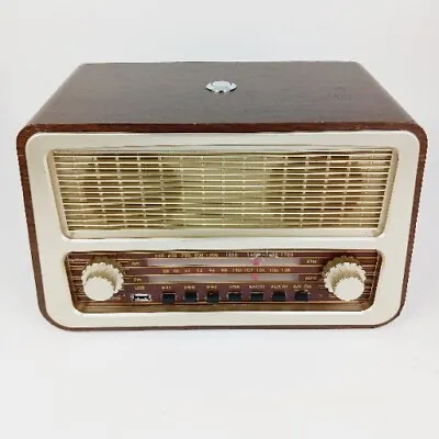 Vintage Style Retro Portable Radio Music Player AM/FM USB AUX Inputs.  • $33.96
