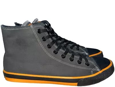 Harley Davidson High Top Shoes Mens Nathan 11.5 Black And Orange D93816 Sneakers • $65