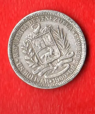 Venezuela 1 Bolivar 1960 Silver • $1.51