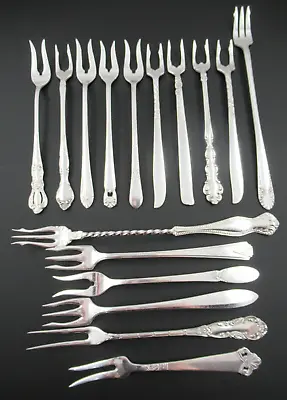 16 Assorted Vintage Silverplate Pickle / Olive Forks • $89