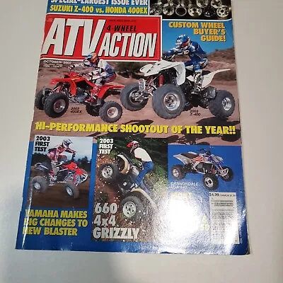 2002 4 Wheel Atv Action Magazine Trx 250r 400ex Dirtwheels Cannondale Predator  • $19.99