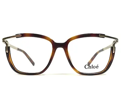 Chloe Eyeglasses Frames CE2689 218 Brown Tortoise Gold Semi Rimmed 53-16-140 • $99.99