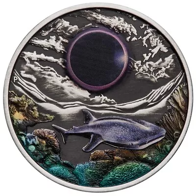 2023 Ningaloo Eclipse 2oz Silver Antiqued Coin - RARE EVENT! Australia - Perth • $189.40