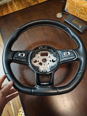 $200 • Buy VW Golf R DSG Flat Bottom Steering Wheel MK7 15-19 OEM
