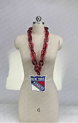New NHL Rangers Red Fan Chain Necklace Foam MI USA • $25.97