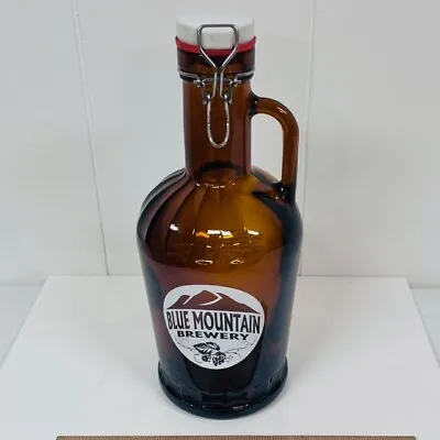 Blue Mountain Brewery Amber Glass 2 Liter/68 Oz Jug/Bottle Muster Geschutzt • $6.50