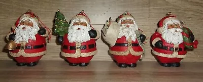 Set Of 4 Midwest Importers Of Cannon Falls Fat Santa Ornaments Old World Style • $43.99