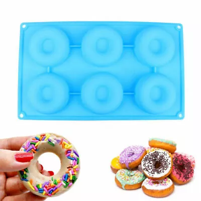 Silicone Donut Mold Doughnut Maker Mould Non-Stick Cupcake Muffin Pan Tray Bake • $13.88