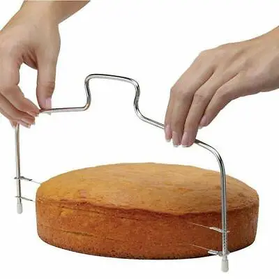 £5.15 • Buy UK Adjustable Wire Cake Slicer Cutter Leveller Decorating Bread Wire Decor Tool