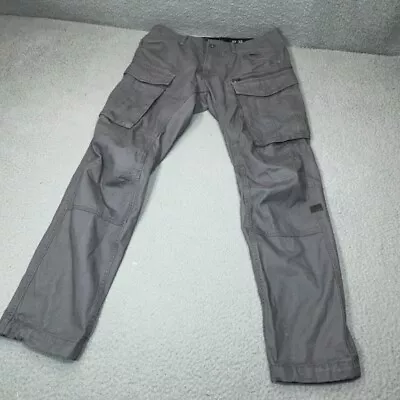G Star Pants Men 33x32 Gray Rovic Zip 3D Cargo Double Knee Adjustable Hems Hike • $67.50