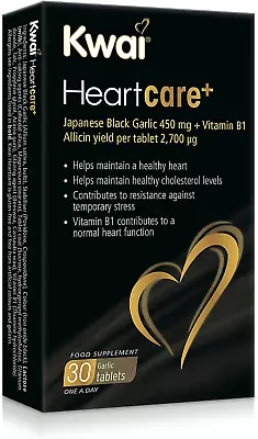 Kwai Heartcare+ Fermented Japanese Black Garlic | Garlic Capsules Odourless & B1 • £11.26