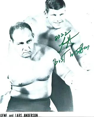 Wrestling Legend Lars Anderson Signed 8x10 Lucious Minnesota Wrecking Crew Nwa • $24.99