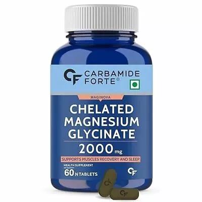 Carbamide Forte Chelated Magnesium Glycinate 2000mg Per Serving Supplement - 60 • £19.70