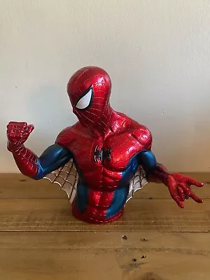 Spiderman Vinyl Bank Bust Money Box 2006 Marvel • £16