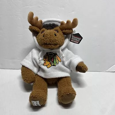 NHL Chicago Blackhawks Moose Plush Stuffed Animal Toy Hockey Hoodie 12” • $14.07