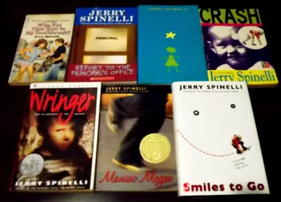 Lot Of 7 Books By Jerry Spinelli PB/HB Stargirl Crash Wringer Maniac Magee Smile • $12