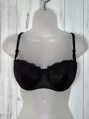 Victoria's Secret Sexy Black Lace Date Night Wired Padded Push Up Demi Bra 34d • $14.99