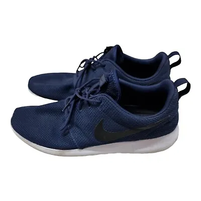 NIKE Roshe Run 1 Runners Mens Navy Blue Shoes Size 11 US 10 UK 45 EUR ✔️ • $49.95