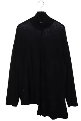 Regulation Yohji Yamamoto Nanamehagi Turtleneck Knit Men Black Wool Size 3 Used • $258.47