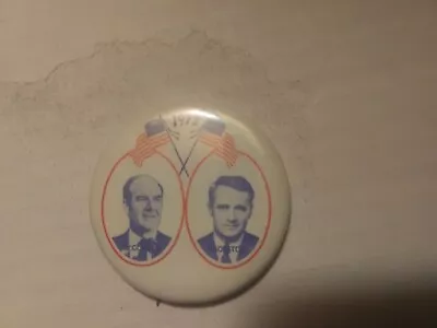 George McGovern Tom Eagleton Pin Back Campaign Button Photo Presidential Jugate  • $7.99