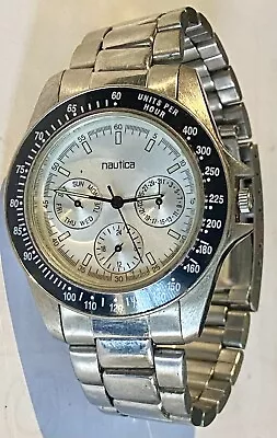 Nautica Mens SS Watch Runs D6 • $5.99