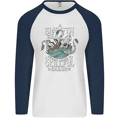 $24.05 • Buy Skilful Sailor Kraken Sailing Cthulhu Mens L/S Baseball T-Shirt
