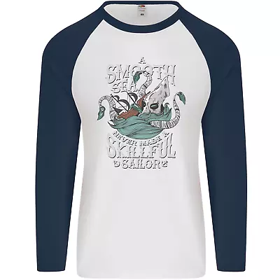 $24.05 • Buy Skilful Sailor Kraken Sailing Cthulhu Mens L/S Baseball T-Shirt
