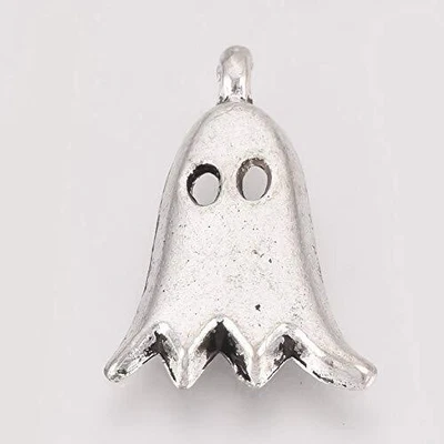 £2.09 • Buy 10 X Ghost Halloween Charms Jewellery Making Pendants Beads Tibetan Silver